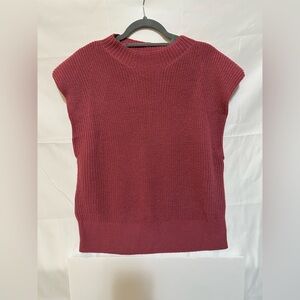 Babaton Sleeveless Knit Top in Deep Berry